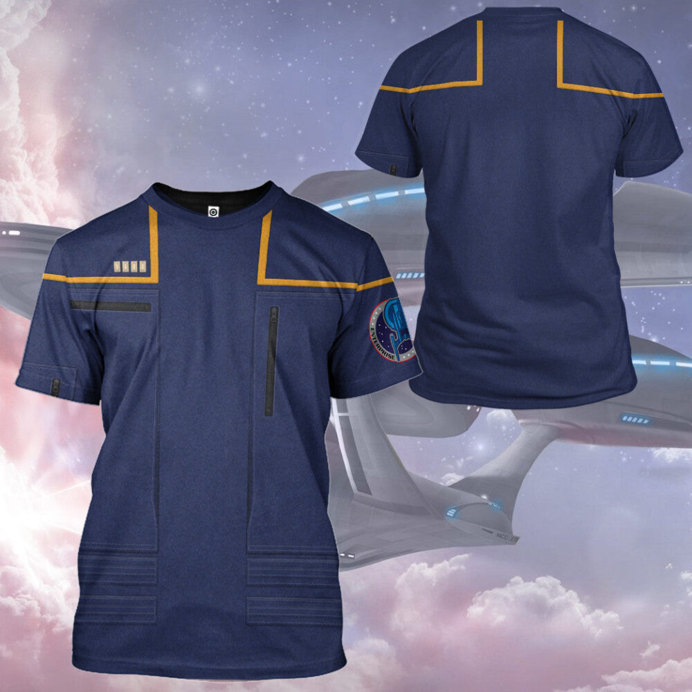 Star Trek Enterprise Yellow Uniform Custom Hoodie Tshirt Apparel