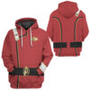 star trek ii vi wrath of khan starfleet kirk spock red uniform custom hoodie tshirt apparel cgiax