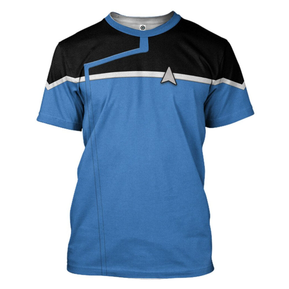 Star Trek Lower Decks Blue Uniform Custom Hoodie Tshirt Apparel