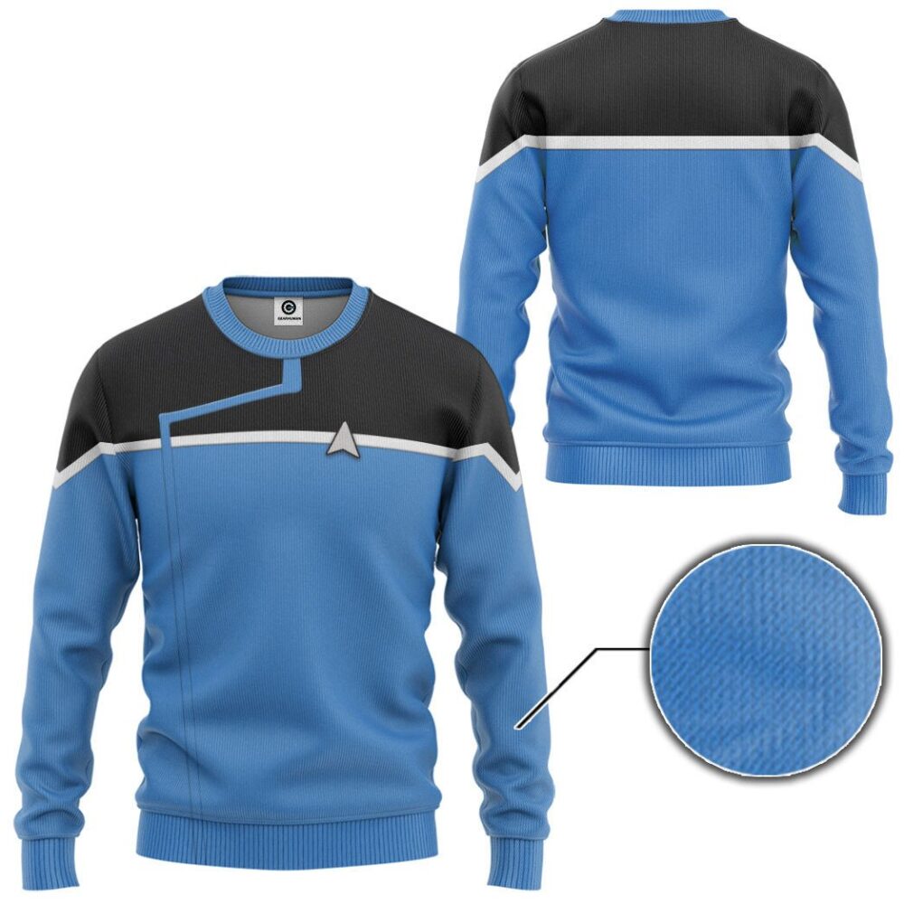 Star Trek Lower Decks Blue Uniform Custom Hoodie Tshirt Apparel