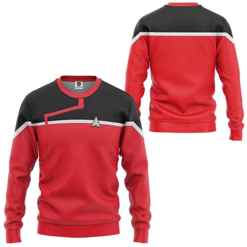 Star Trek Lower Decks Red Uniform Custom Hoodie Tshirt Apparel