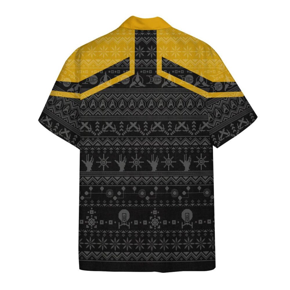Star Trek Picard 2020 Yellow Ugly Christmas Custom Button Up Hawaiian Shirt