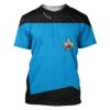 star trek the next generation 1987 1994 blue custom tshirt hoodie apparel zw1xv