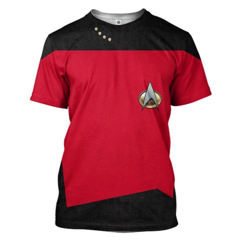 Star Trek The Next Generation 1987 1994 Red Custom Tshirt Hoodie Apparel