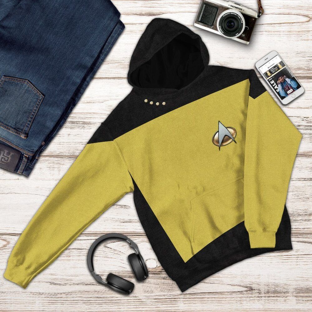 Star Trek The Next Generation 1987 1994 Yellow Custom Tshirt Hoodie Apparel
