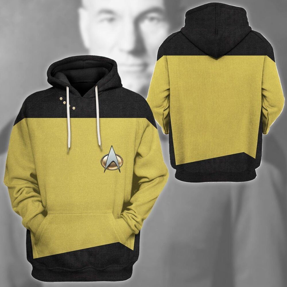 Star Trek The Next Generation 1987 1994 Yellow Custom Tshirt Hoodie Apparel