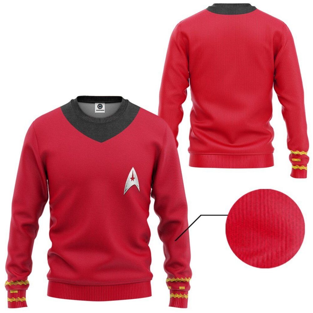 Star Trek The Original Series 1966 1969 Red Custom Tshirt Hoodie Apparel