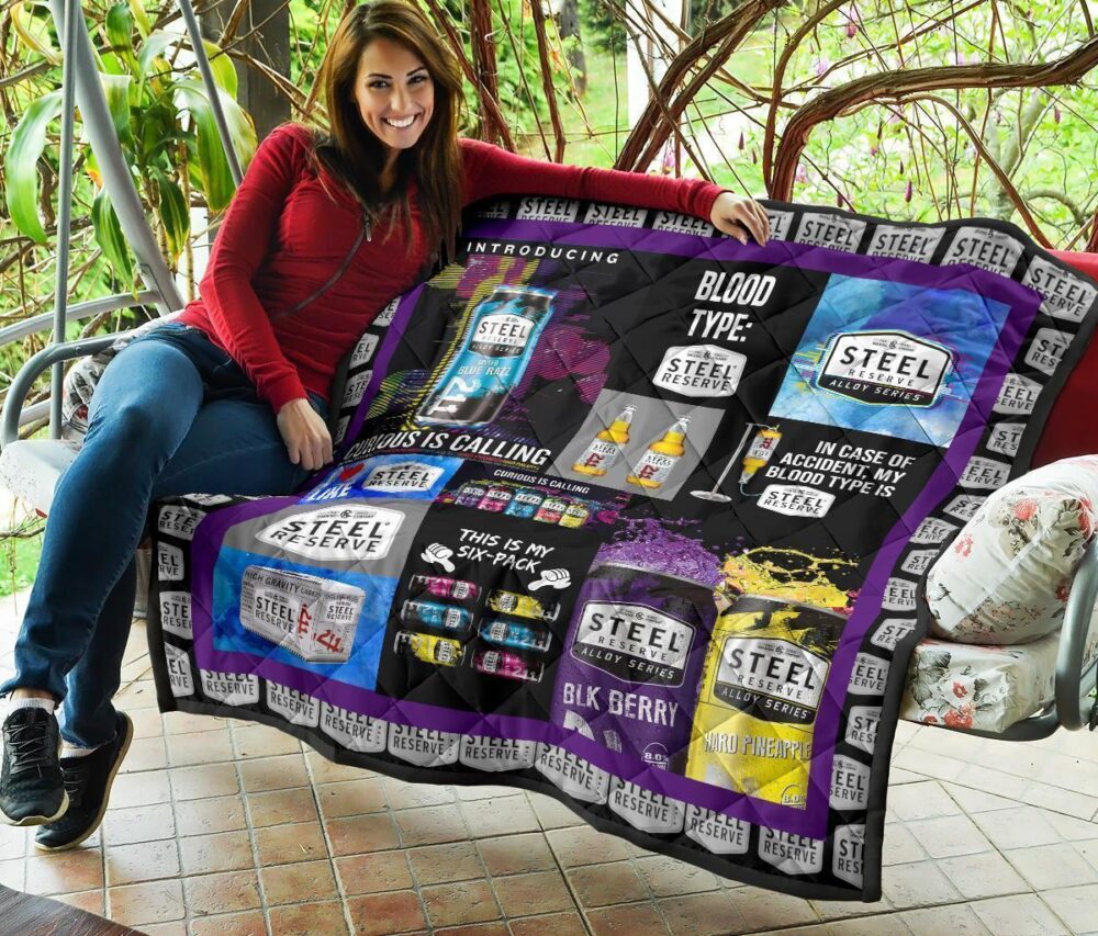 Steel Reserve Quilt Blanket Funny Gift For Beer Lover