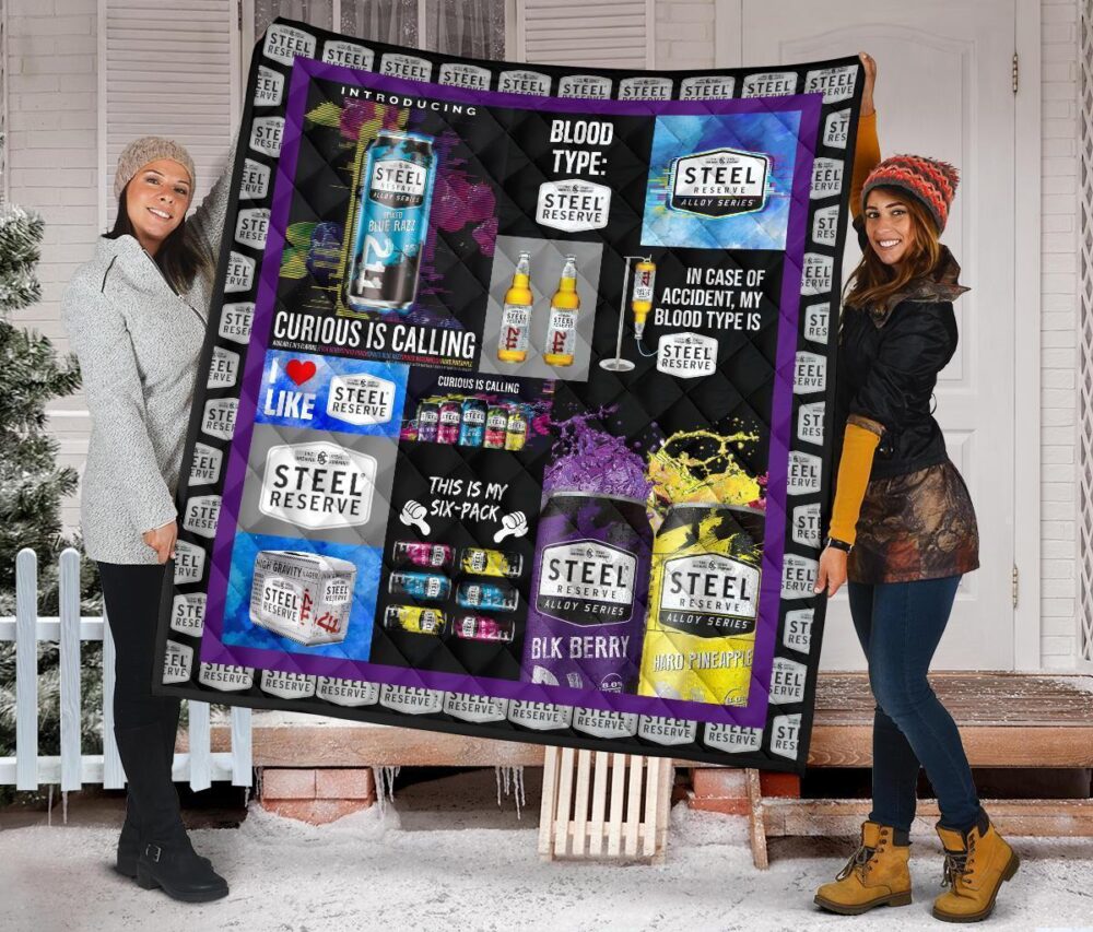 Steel Reserve Quilt Blanket Funny Gift For Beer Lover