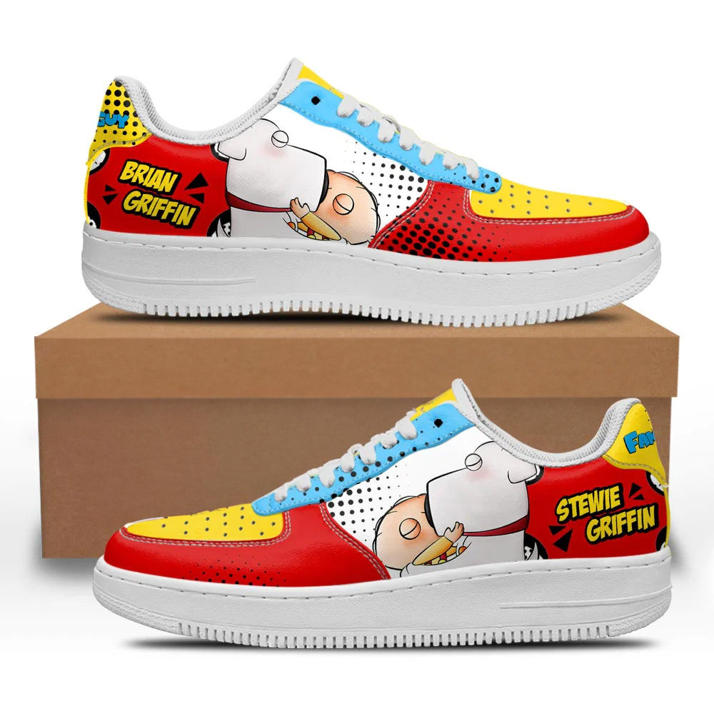 Stewie And Brian Griffin Family Guy Sneakers Custom Cartoon Shoes ...