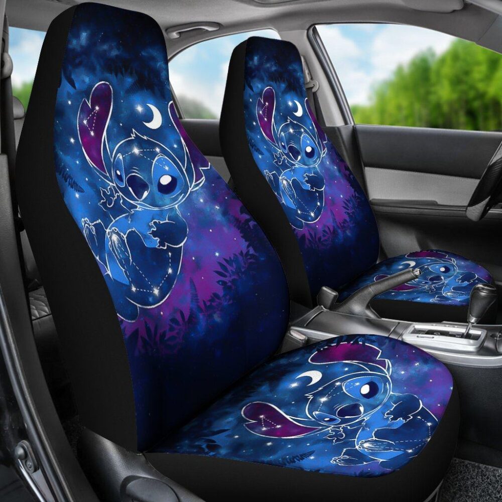 Stitch Galaxy Car Seat Covers DN Cartoon Fan Gift SDCSC29