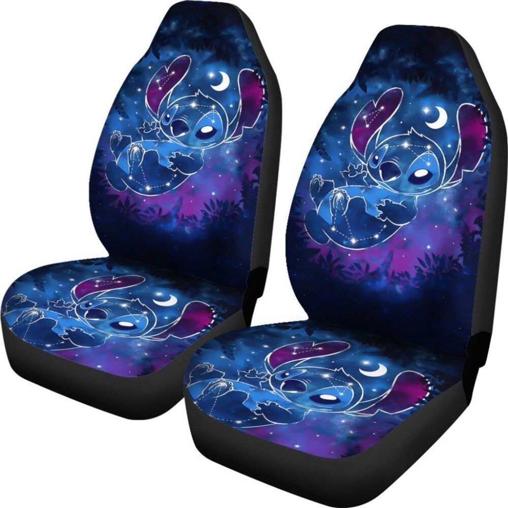 Stitch Galaxy Car Seat Covers DN Cartoon Fan Gift SDCSC29