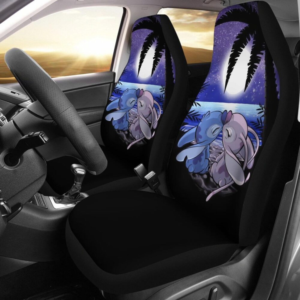 Stitch Love Car Seat Covers DN Cartoon Fan Gift SDCSC32