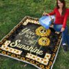 sunflower you are my sunshine quilt blanket gift idea aygyo