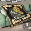 sunflower you are my sunshine quilt blanket gift idea ns4mq
