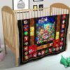 super mario quilt blanket funny gift idea for video game fan bf84y