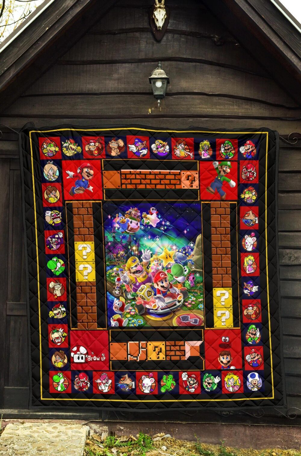 Super Mario Quilt Blanket Funny Gift Idea For Video Game Fan