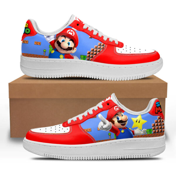 Super Mario Sneakers Custom For Gamer Shoes