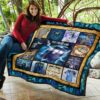 tardis doctor who quilt blanket funny gift idea for fan kdyfe