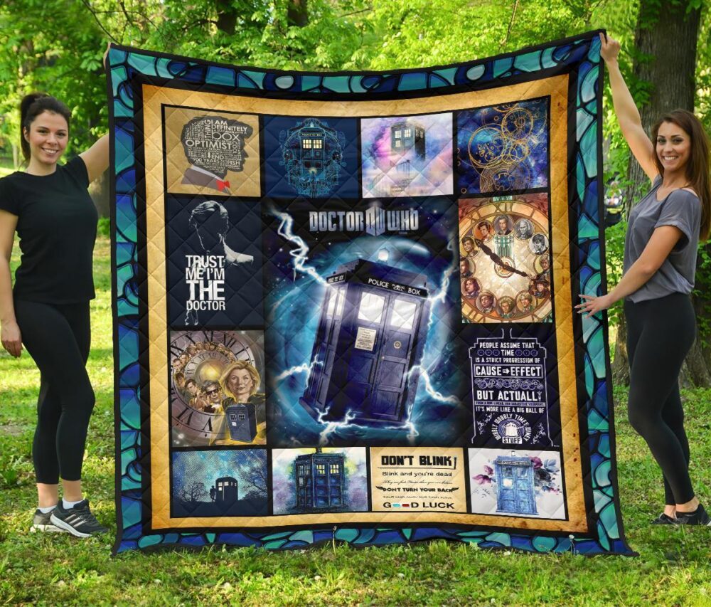 Tardis Doctor Who Quilt Blanket Funny Gift Idea For Fan