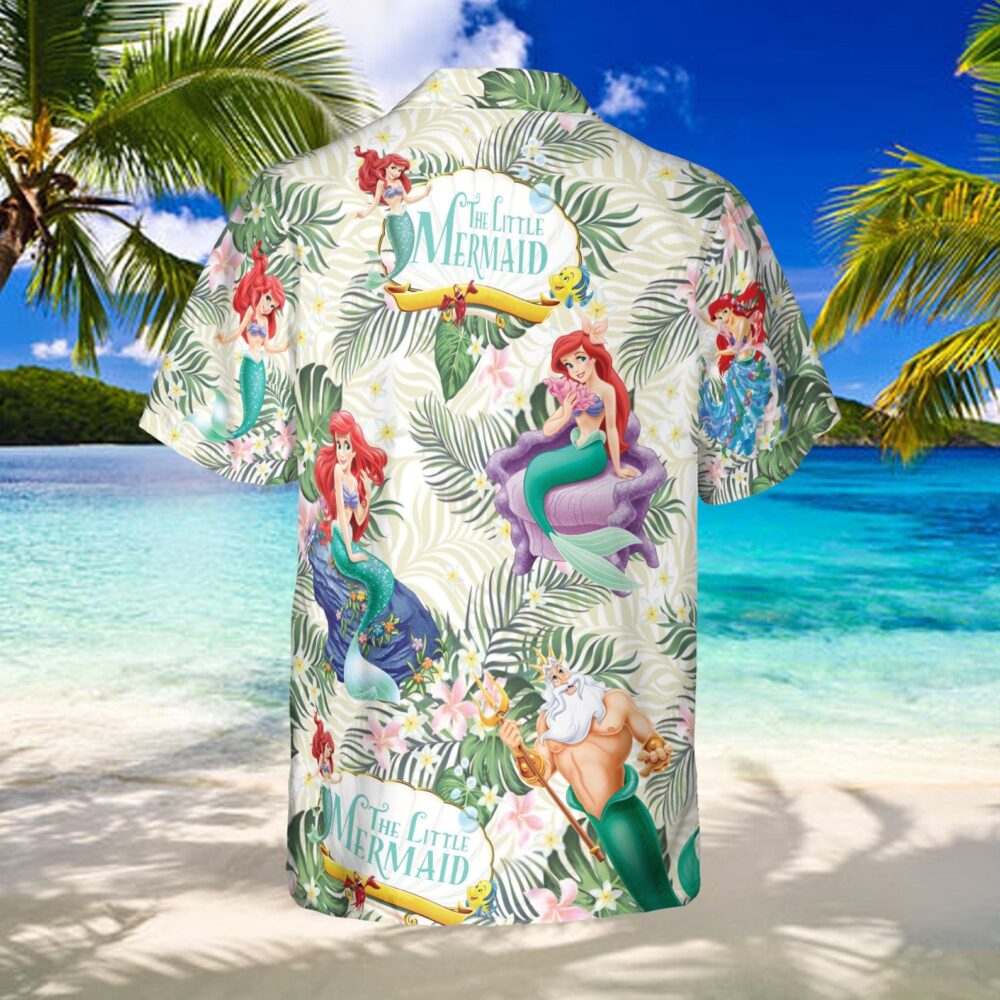 The Little Mermaid Custom Hawaii Shirt | Ariel Hawaii Shirt | Ariel and Friends Button Up Shirts