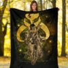 the mandalorian fleece blanket bounty hunter golden hnilc