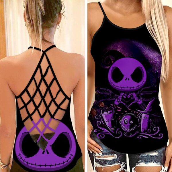 The Nightmare Before Christmas Characters Criss Cross Tank Top NBCCT27