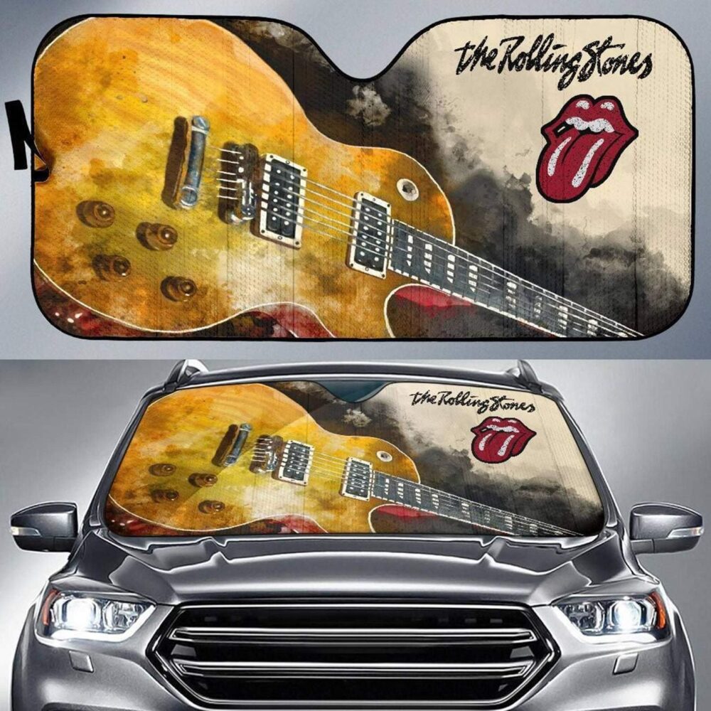 The Rolling Stones Car Auto Sun Shade Guitar Rock Band CSS1001