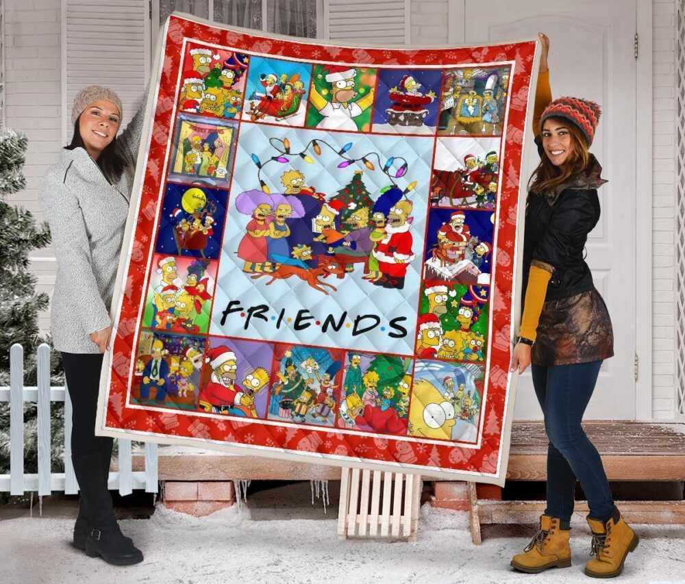 The Simpsons Christmas Quilt Blanket Xmas Gift Idea