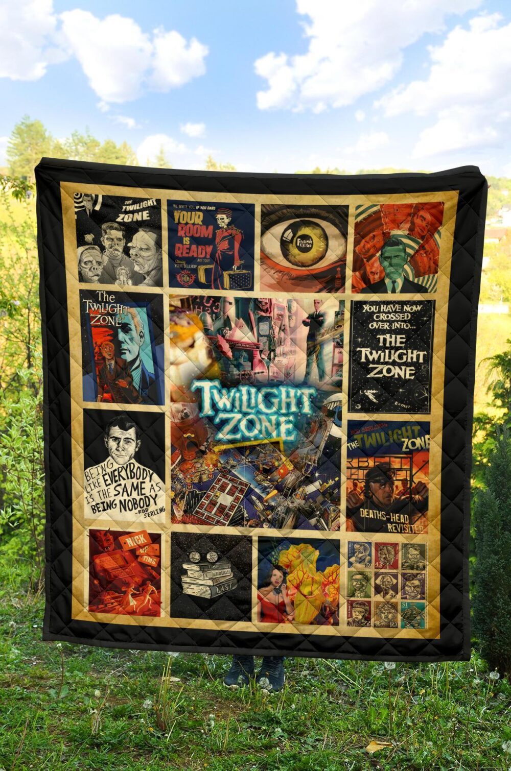 The Twilight Zone Quilt Blanket TV Show Fan Gift Idea