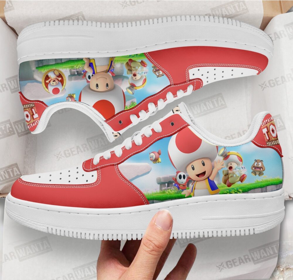 Toad Super Mario Sneakers Custom For Gamer Shoes