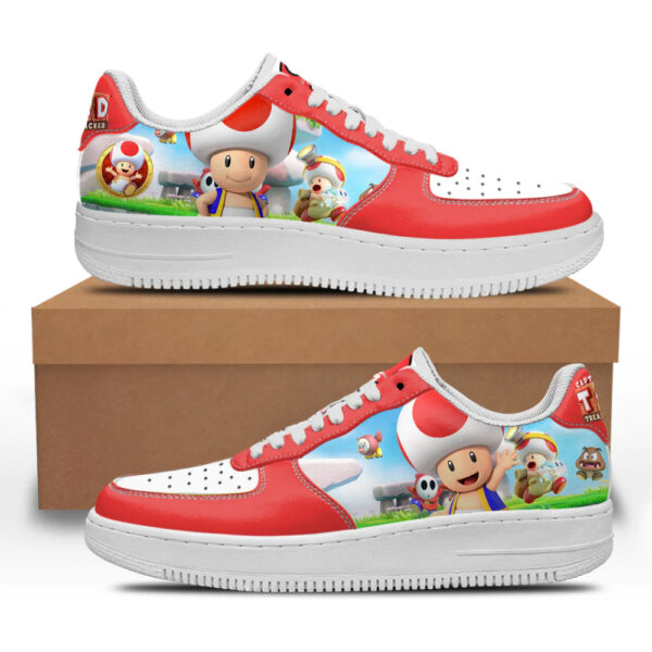 Toad Super Mario Sneakers Custom For Gamer Shoes