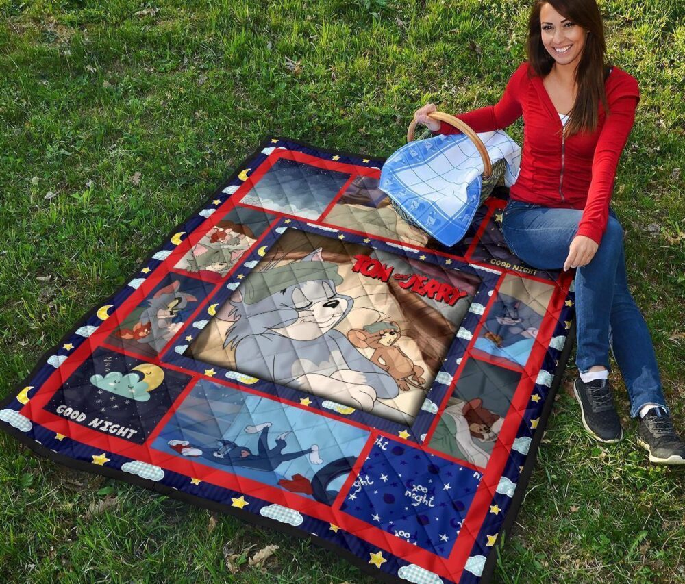 Tom And Jerry Quilt Blanket Funny Cartoon Fan Gift