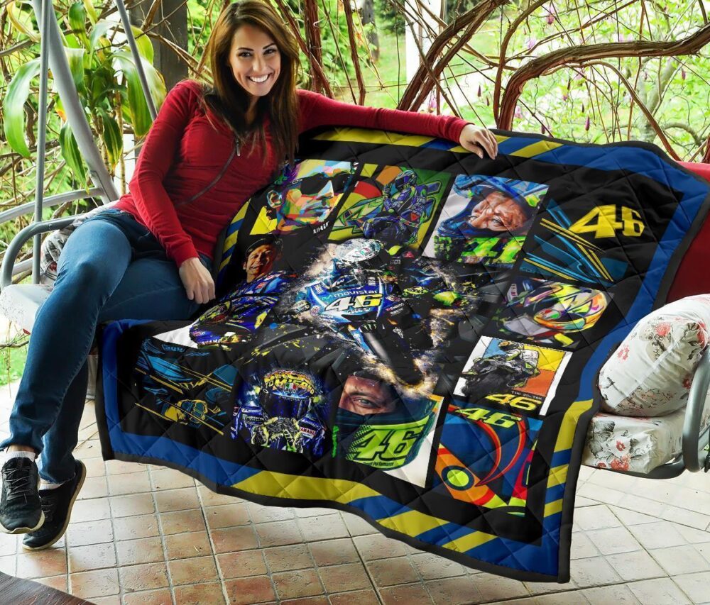 Valentino Rossi Quilt Blanket For MotoGP Fan Gift Idea