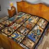 vintage guitar quilt blanket amazing gift idea for guitar lover akaye