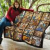 vintage guitar quilt blanket amazing gift idea for guitar lover prt6a