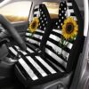 vintage sunflower american flag car seat covers yof81