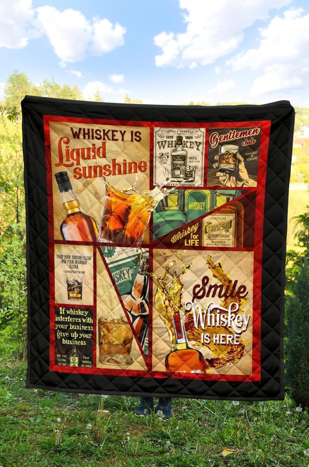 Whiskey Definition Quilt Blanket Funny Gift Idea For Whisky Lover