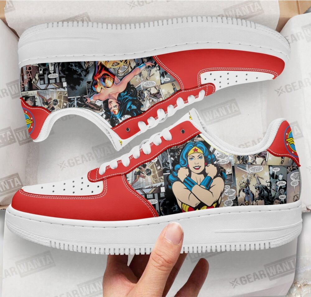 Wonder Woman Sneakers Custom Superhero Comic Shoes