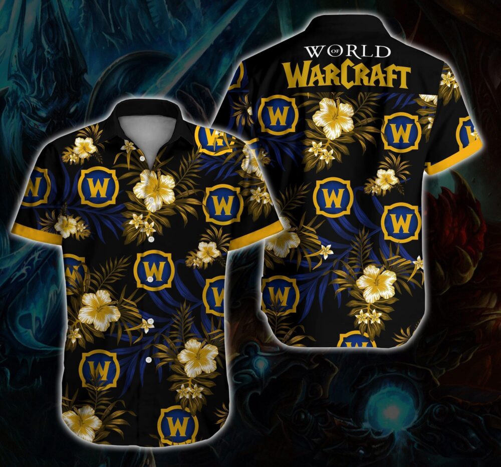 World Of Warcraft Custom Button Up Hawaiian Shirt