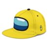 yellow crewmate snapback hat among us gift idea mowbv