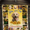 you are my sunshine sunflower labrador quilt blanket kxz6z