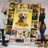 you are my sunshine sunflower labrador quilt blanket wjeq1