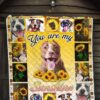 you are my sunshine sunflower pit bull quilt blanket 87uzt