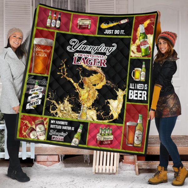 Yuengling Lager Quilt Blanket All I Need Is Beer Gift Idea