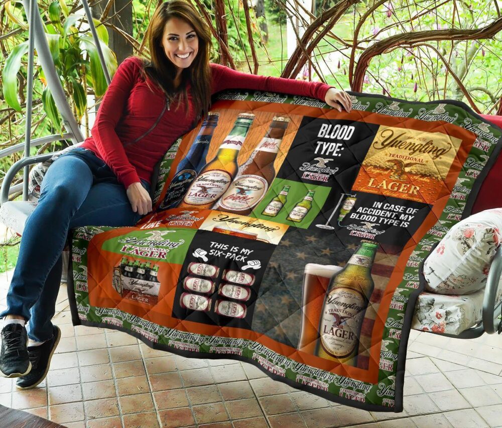 Yuengling Larger Quilt Blanket Funny Gift For Beer Lover