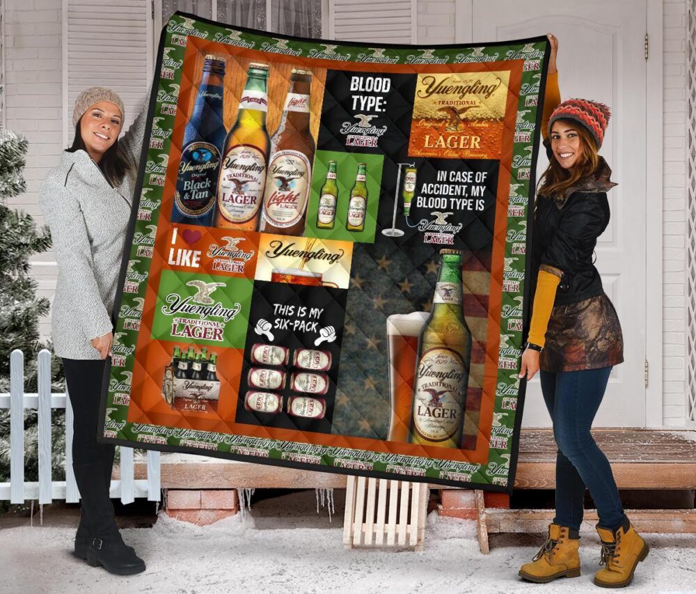 Yuengling Larger Quilt Blanket Funny Gift For Beer Lover