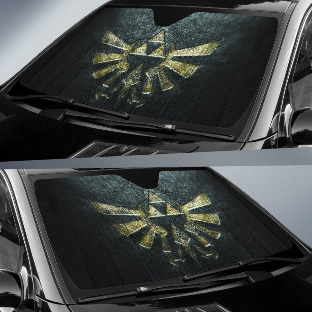 Zelda Logo In Black Theme Car Auto Sunshades
