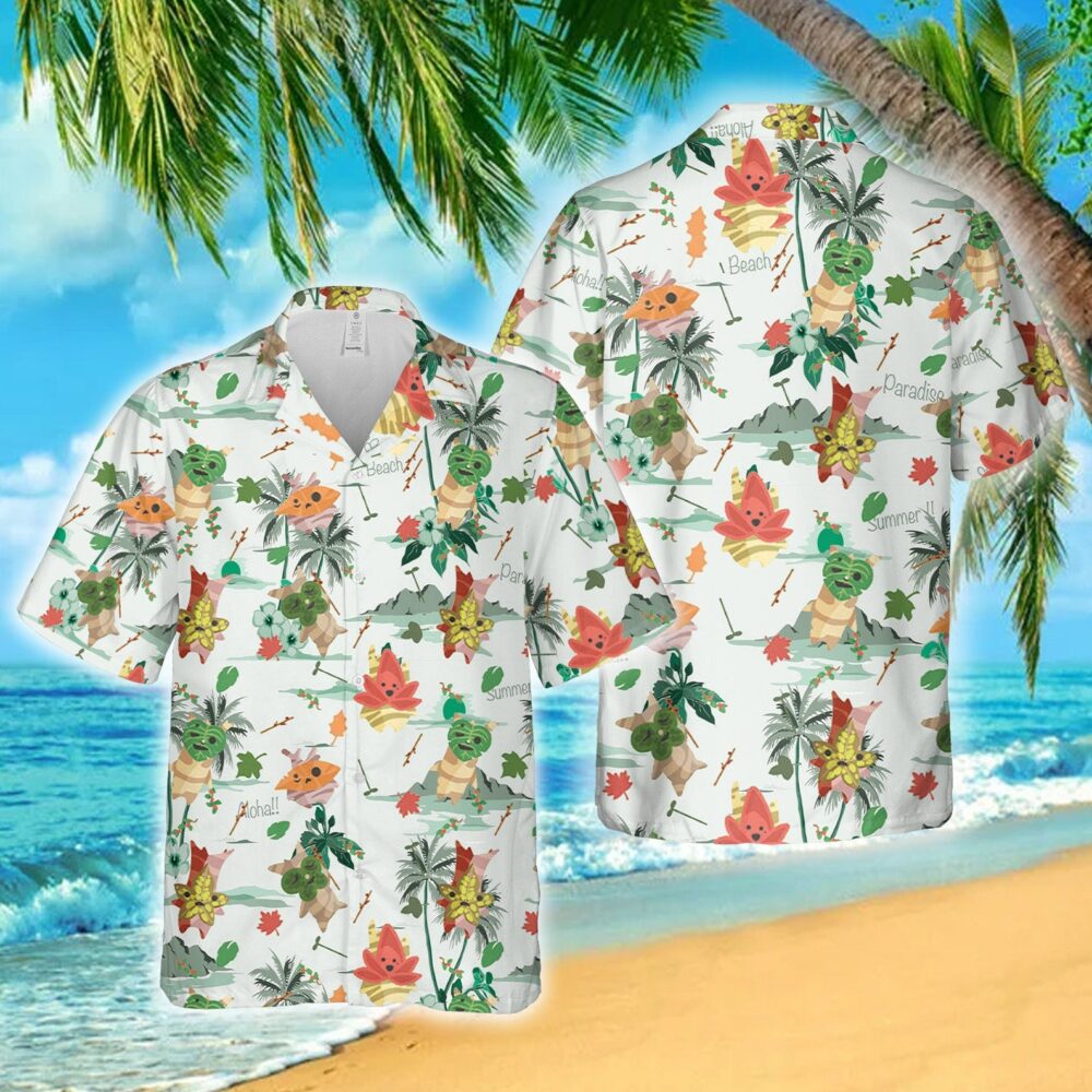 Zelda Majora And Korok Hawaiian Shirt Zelda Button Up