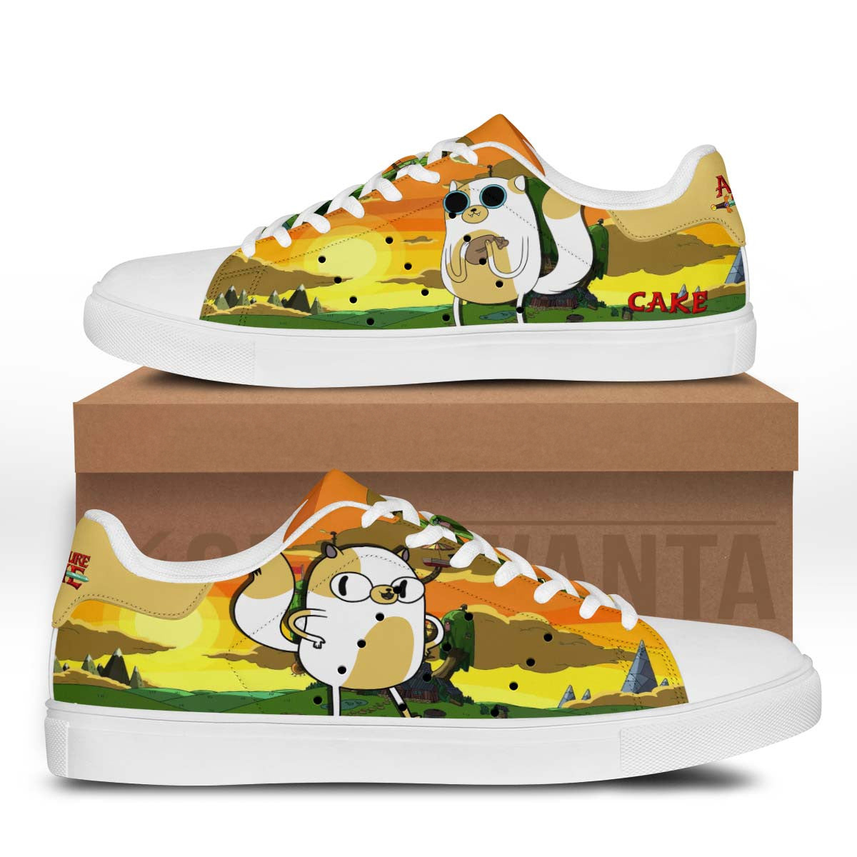 Adventure Time Cake Stan Shoes Custom